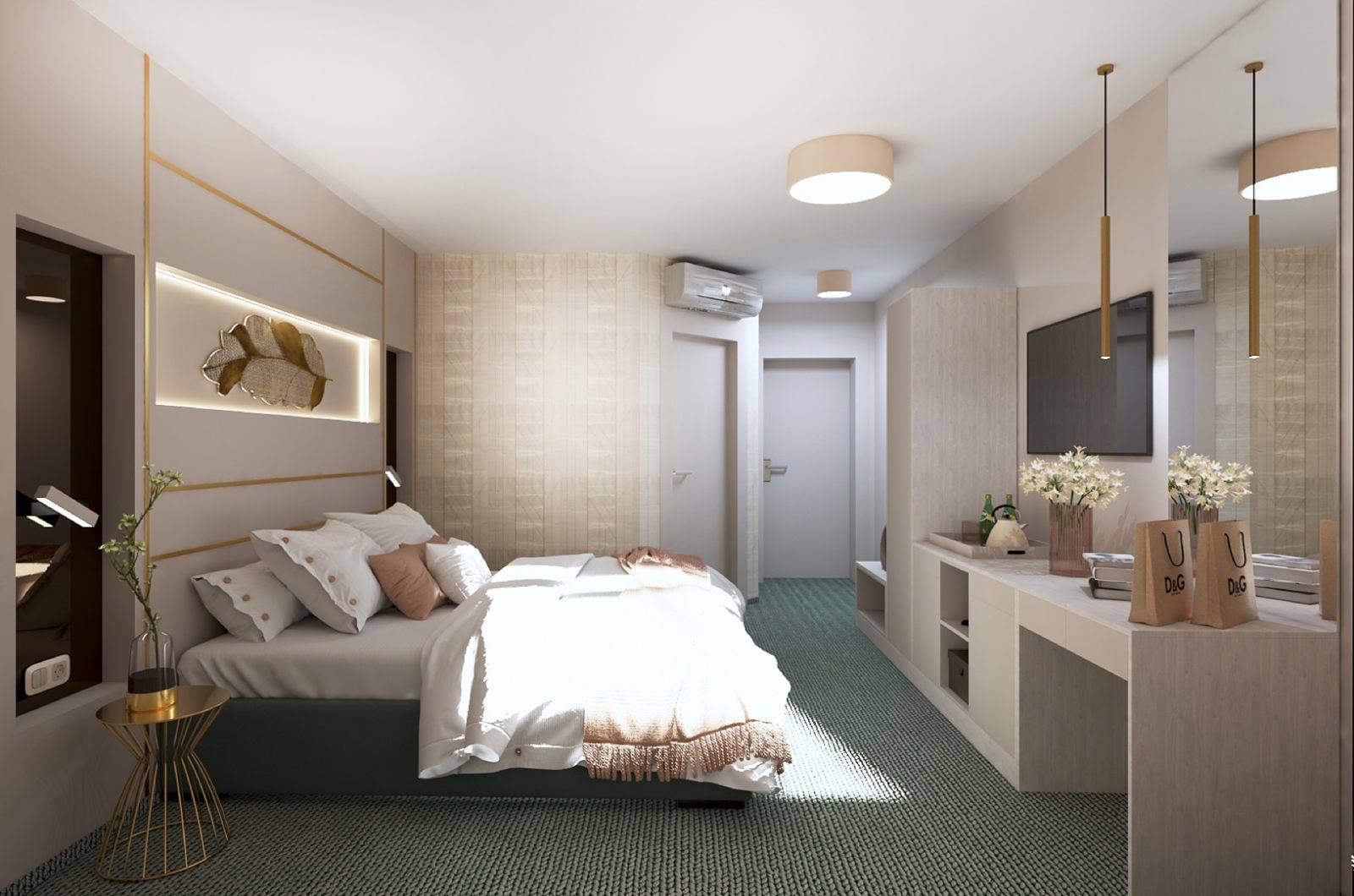 Bright standard twin room